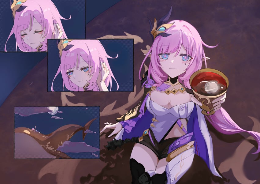 elysia and eden (honkai and 1 more) drawn by rio_(user_kzxp8757)