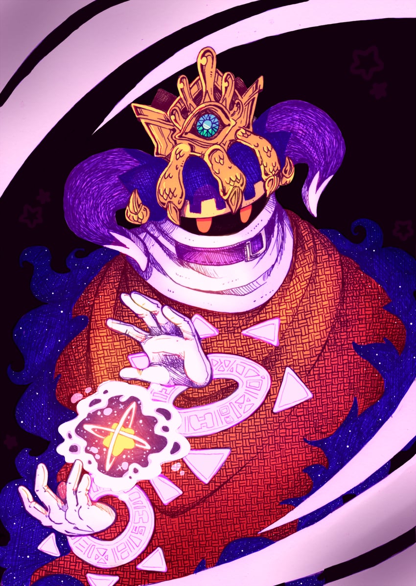 magolor and traitor magolor (kirby) drawn by hagalaz