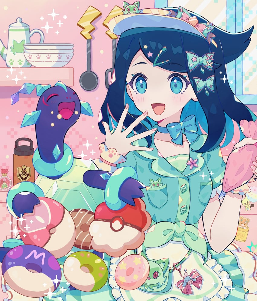 liko and terapagos (pokemon and 1 more) drawn by haru_(haruxxe)
