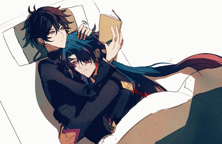 dan heng and blade (honkai and 1 more) drawn by uiui_901