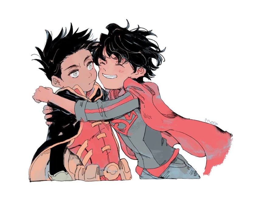 damian wayne and jonathan kent (dc comics and 3 more) drawn by mog_(1418mogmog)