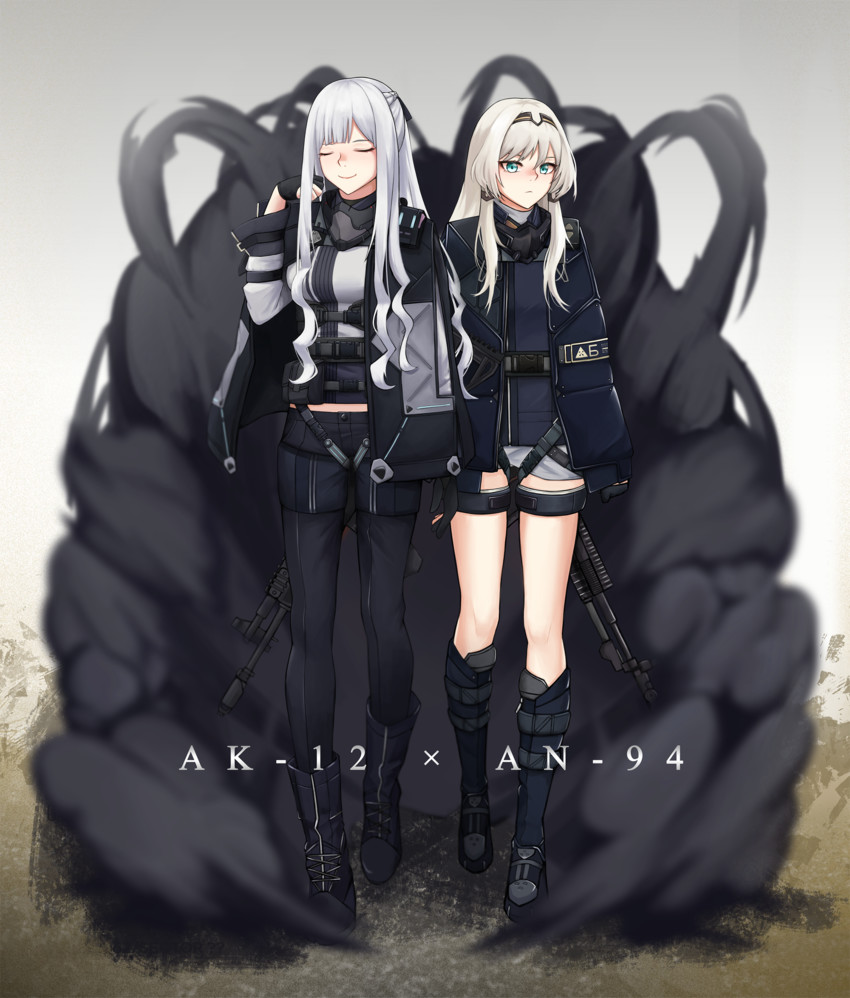ak-12 and an-94 (girls' frontline) drawn by kasasasagi