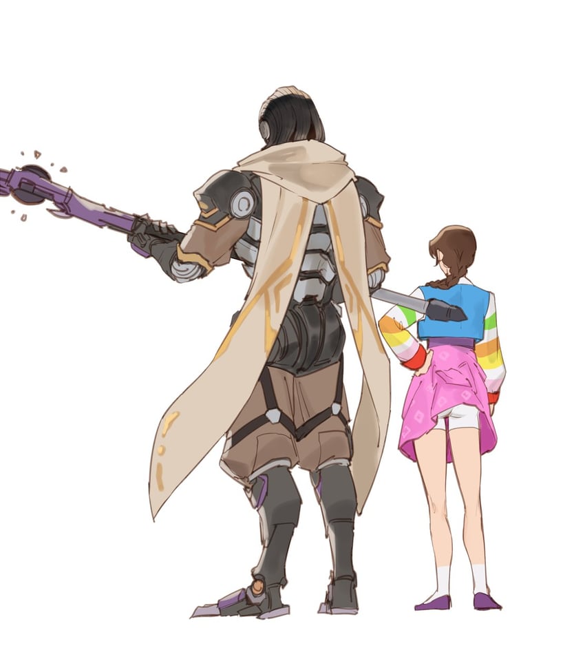 d.va, ramattra, and palanquin d.va (overwatch and 1 more) drawn by velinxi