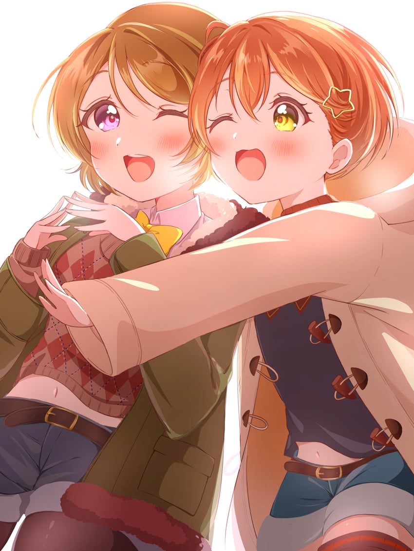 hoshizora rin and koizumi hanayo (love live! and 1 more) drawn by osono_(osonokichi)