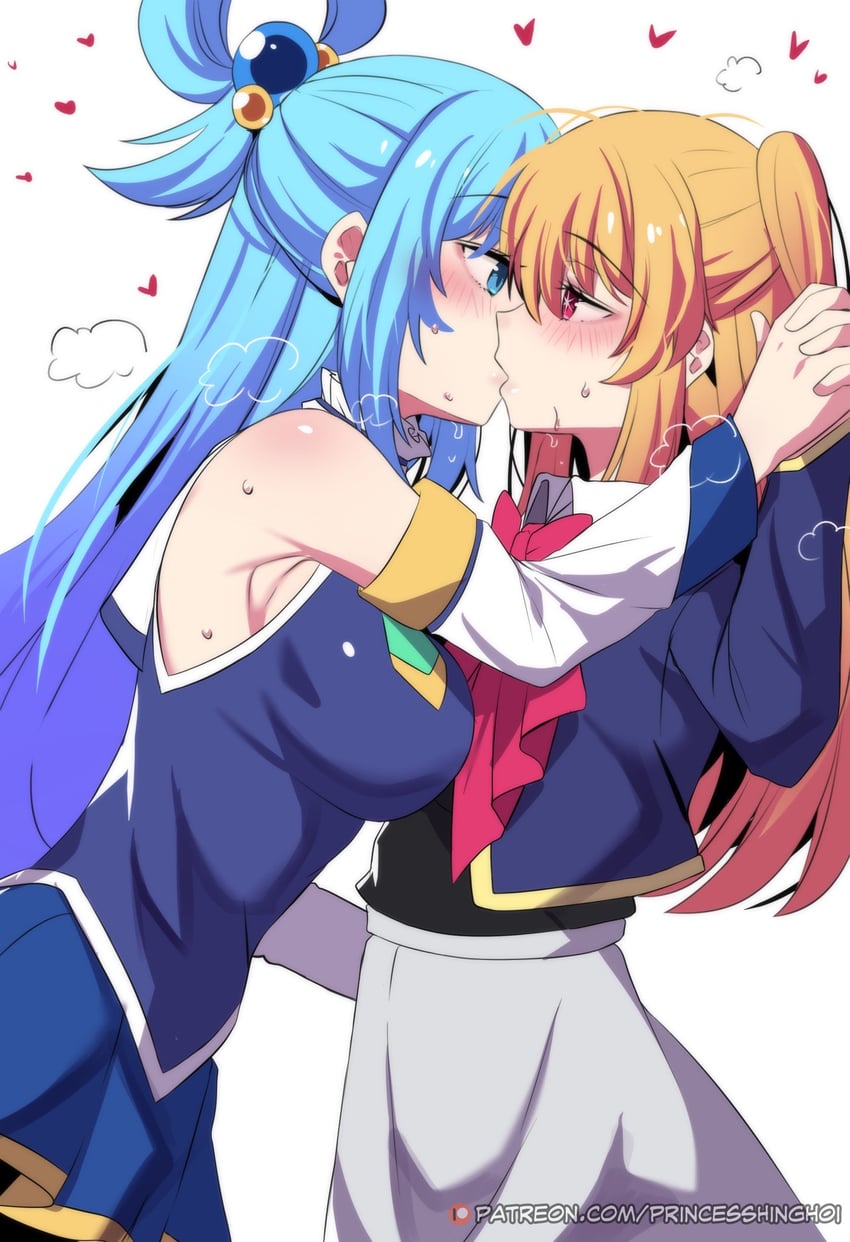 aqua and hoshino ruby (kono subarashii sekai ni shukufuku wo! and 1 more) drawn by hinghoi