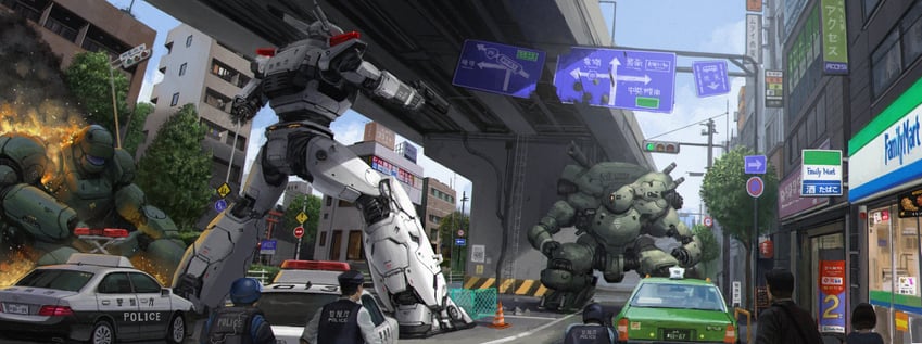 av-98 ingram and arl-99 helldiver (kidou keisatsu patlabor) drawn by cho_yonghee