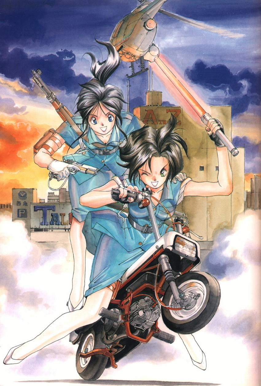 tsujimoto natsumi and kobayakawa miyuki (taiho shichauzo) drawn by fujishima_kousuke