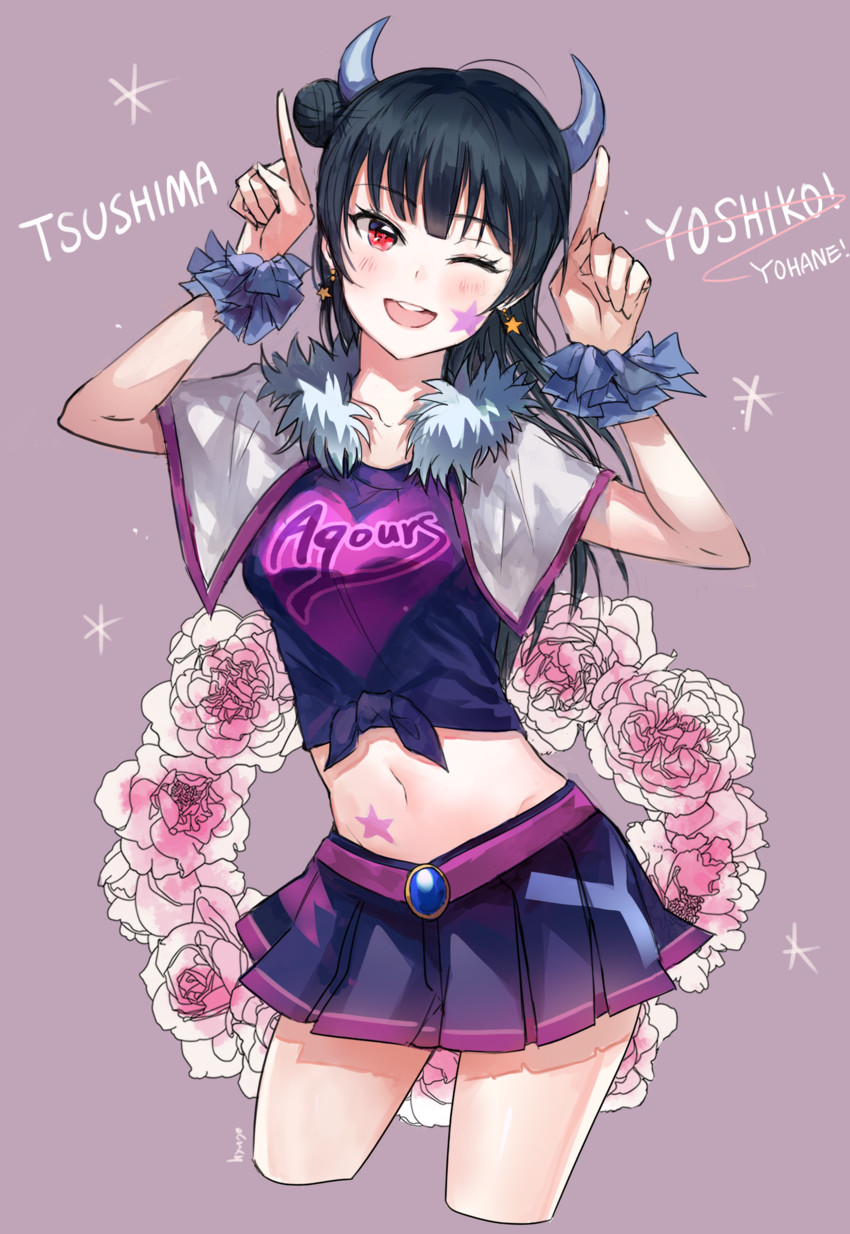 tsushima yoshiko (love live! and 1 more) drawn by hyugo