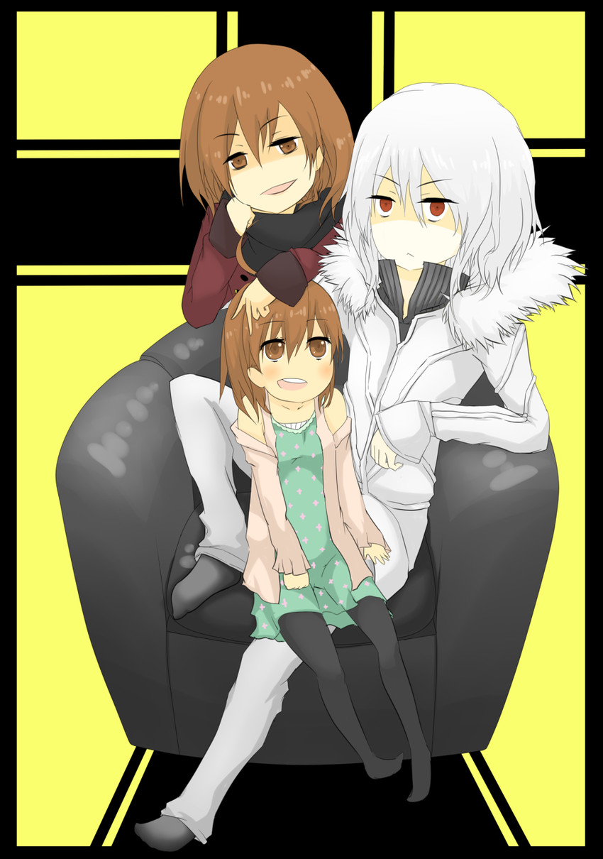 accelerator, last order, and misaka worst (toaru majutsu no index) drawn by i.u.y