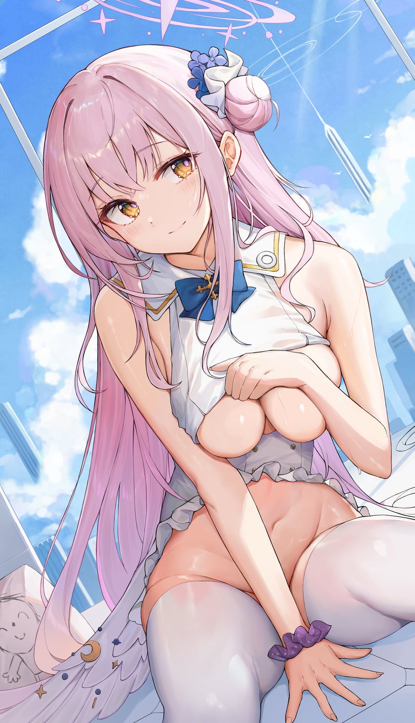sensei, doodle sensei, and mika (blue archive) drawn by kiriko_(araragikoyomi)