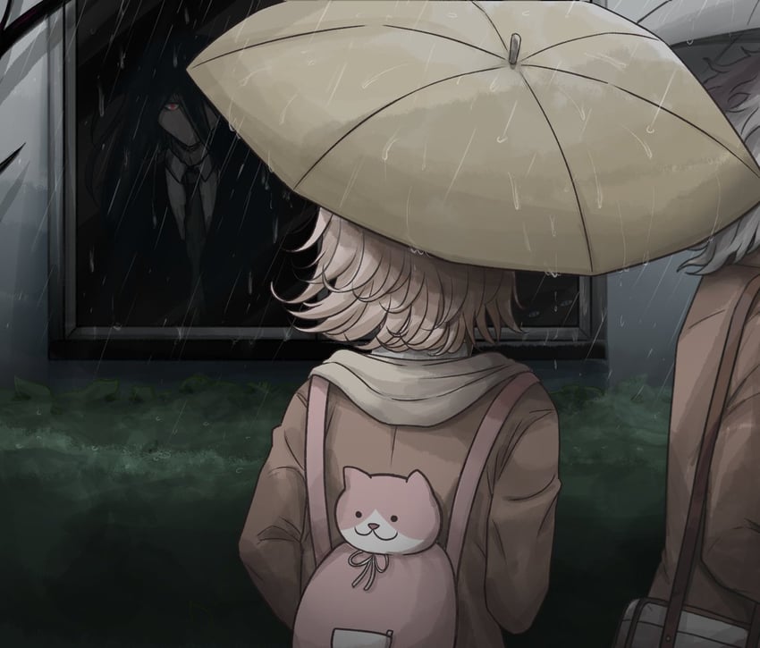 nanami chiaki, komaeda nagito, and kamukura izuru (danganronpa and 1 more) drawn by kmnm_1403