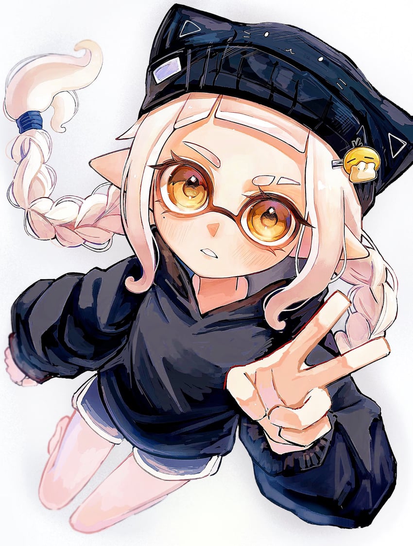 inkling player character, inkling girl, and psyduck (pokemon and 1 more) drawn by kodak_painter