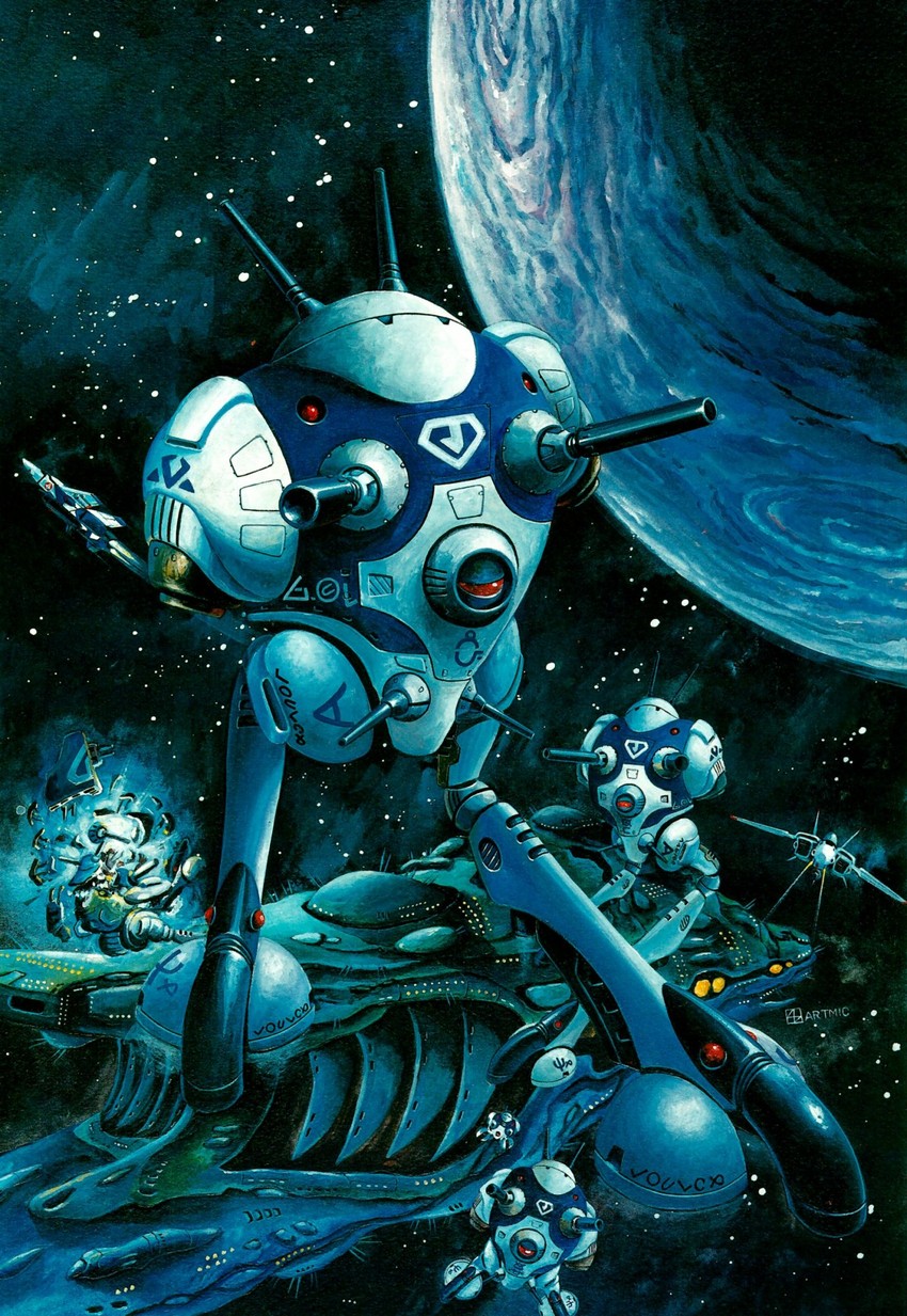 vf-1, regult, and nupetiet-vergnitzs (macross and 1 more) drawn by suzuki_toshimitsu