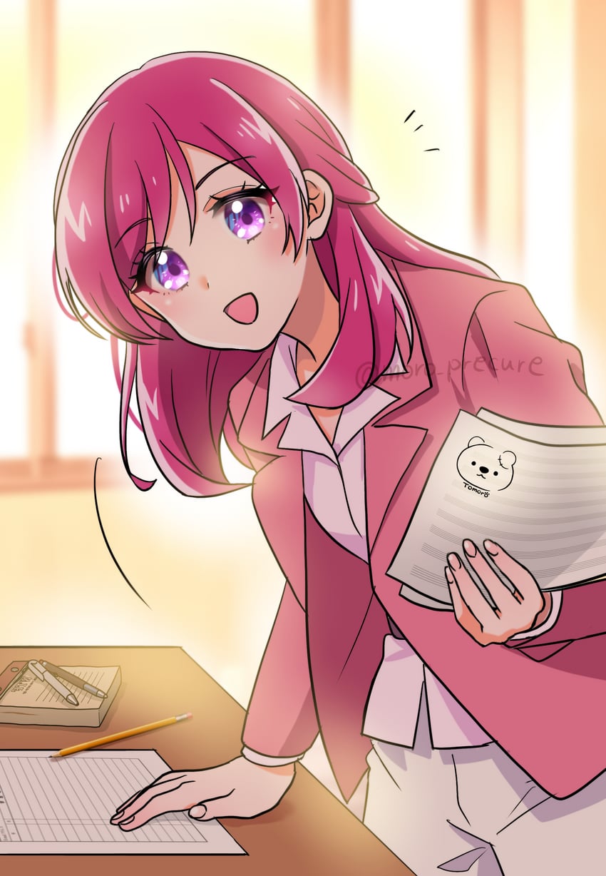 yumehara nozomi (precure and 3 more) drawn by moro_precure