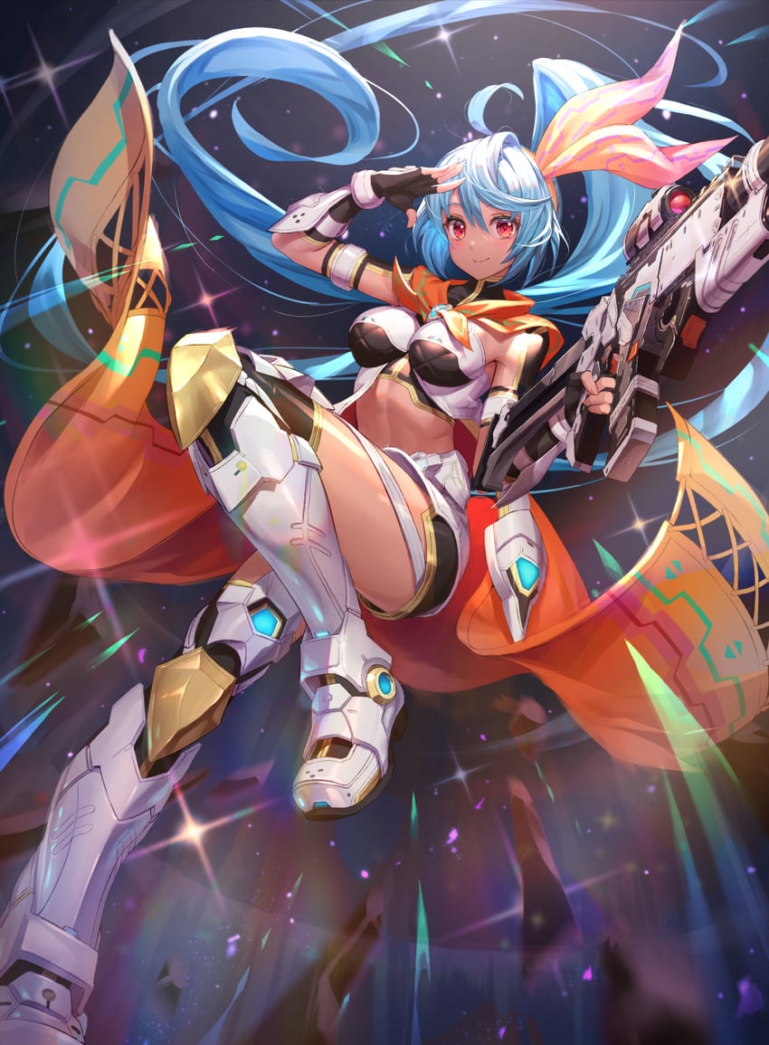 aina (phantasy star and 2 more) drawn by inari_kei