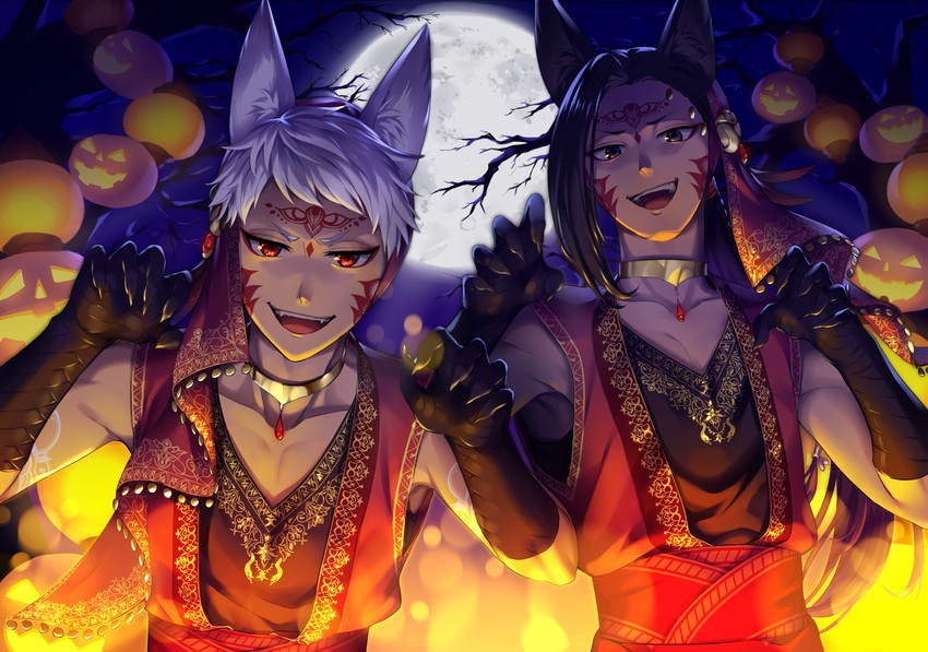jamil viper and kalim al-asim (twisted wonderland) drawn by yzumyy