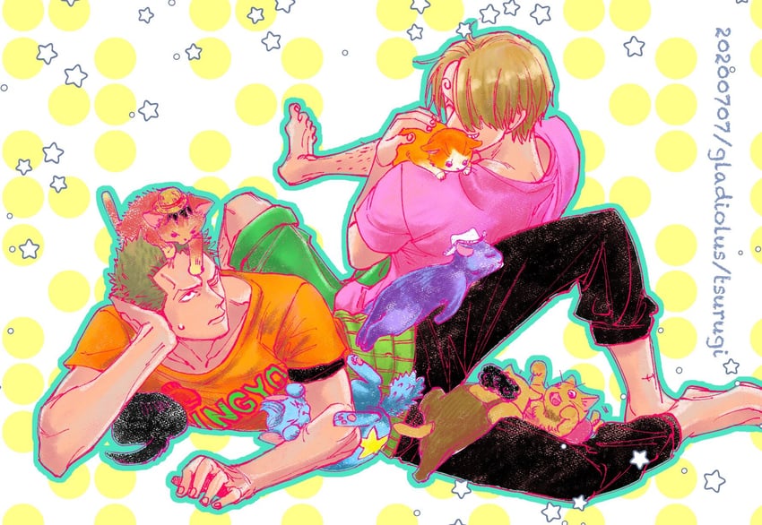 nami, monkey d. luffy, nico robin, roronoa zoro, sanji, and 4 more (one piece) drawn by trg_rak