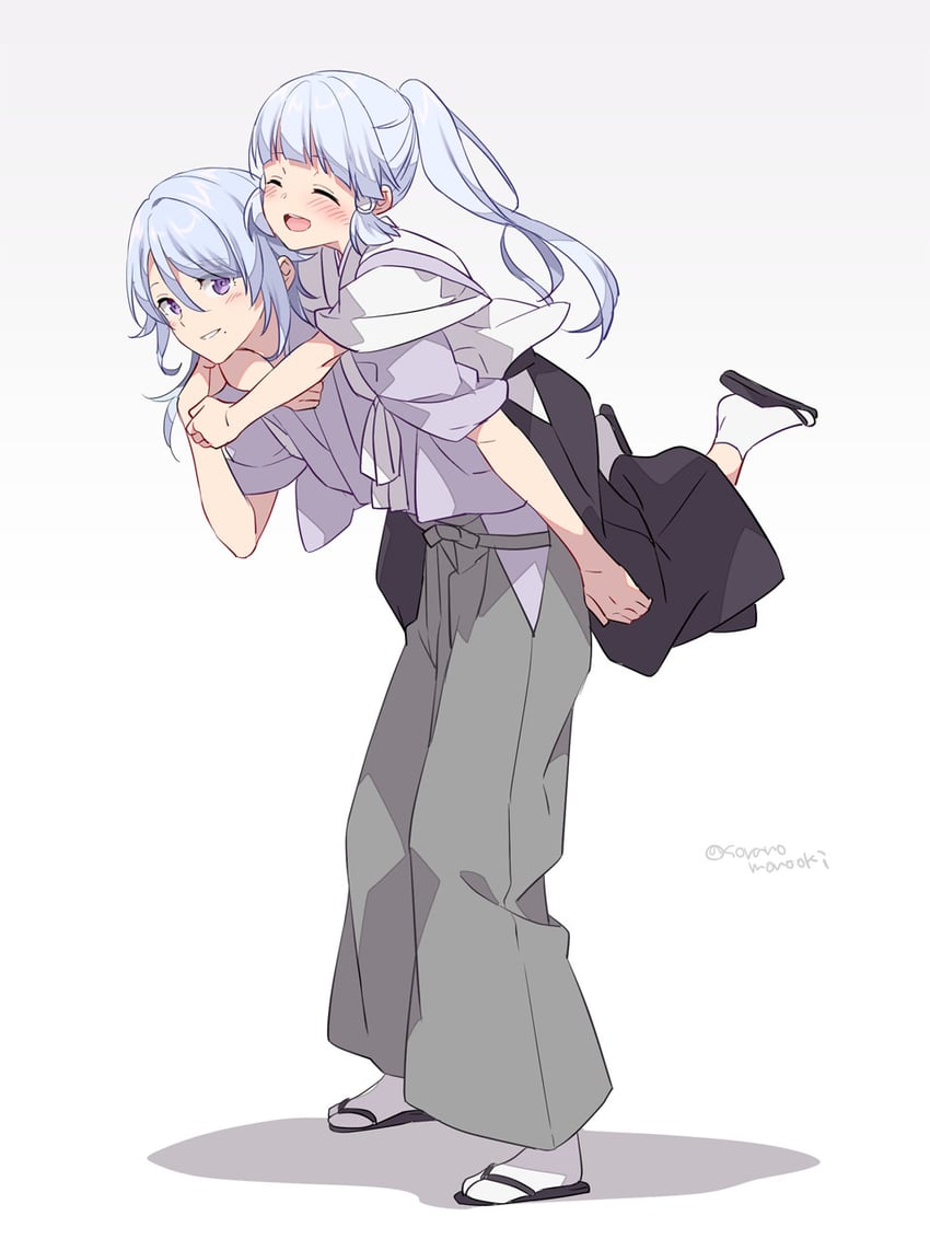 kamisato ayaka and kamisato ayato (genshin impact) drawn by soranomonooki