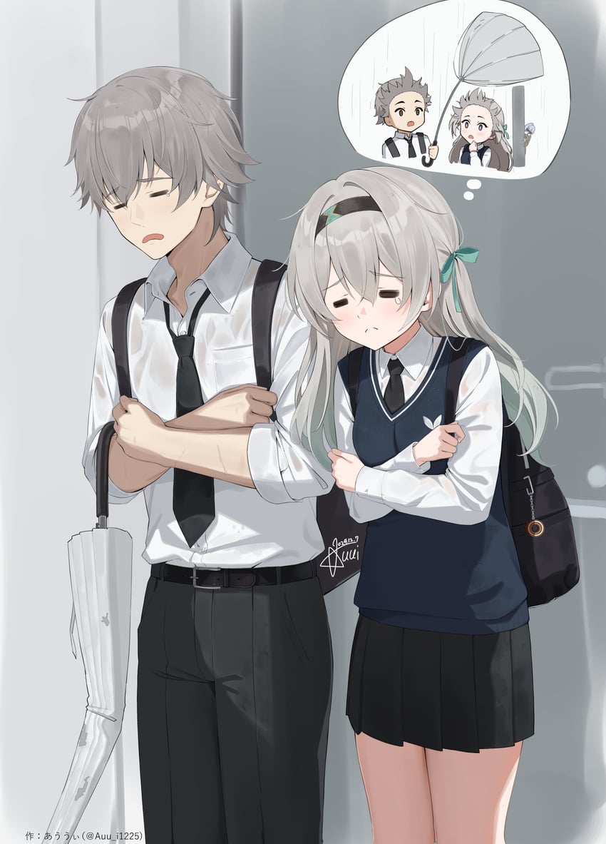 trailblazer, firefly, caelus, and robin (honkai and 1 more) drawn by auui