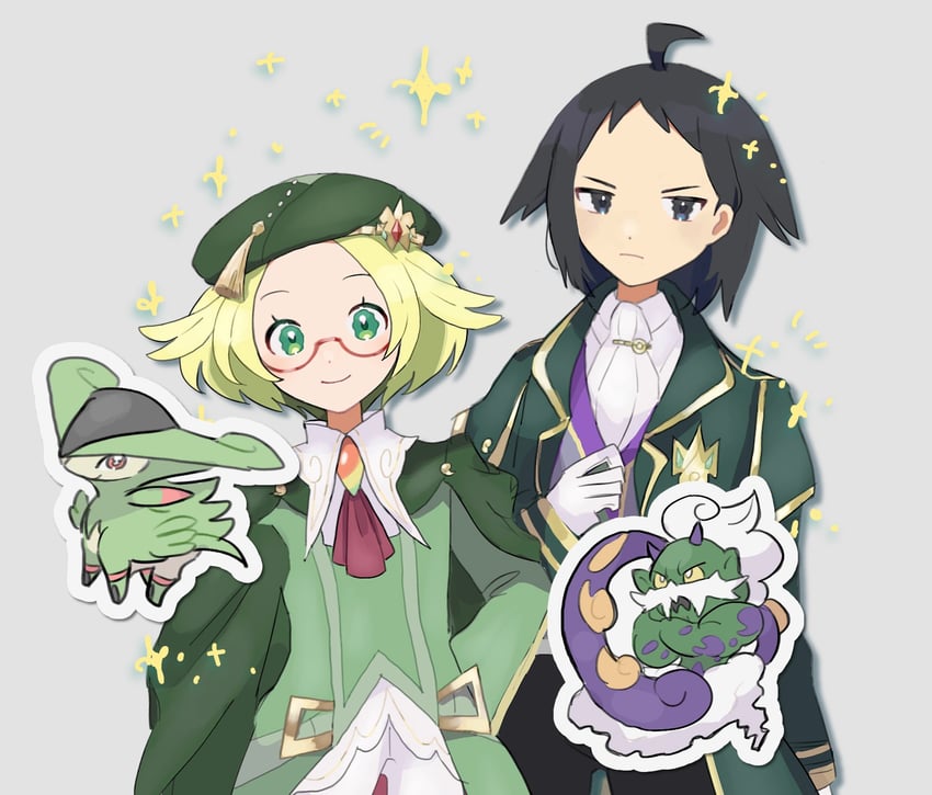 virizion, tornadus, bianca, and cheren (pokemon and 1 more) drawn by eneko_(olavcnkrpucl16a)