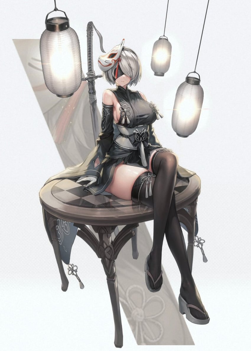 2b (goddess of victory: nikke and 2 more) drawn by bumcha
