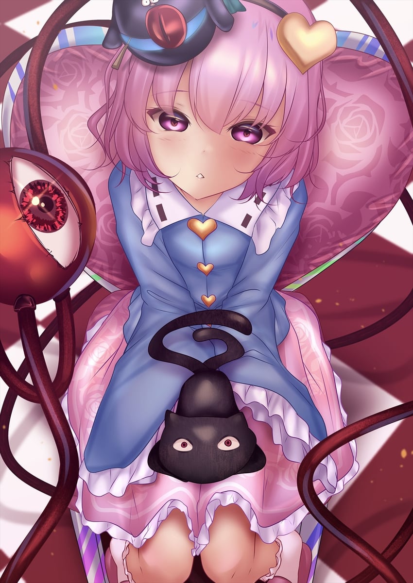 komeiji satori, kaenbyou rin, reiuji utsuho, and scp-040-jp (touhou and 2 more) drawn by shounen_(hogehoge)