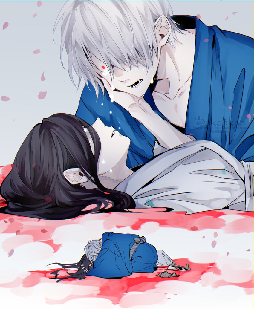 medama oyaji and iwako (gegege no kitarou) drawn by aka_mikan