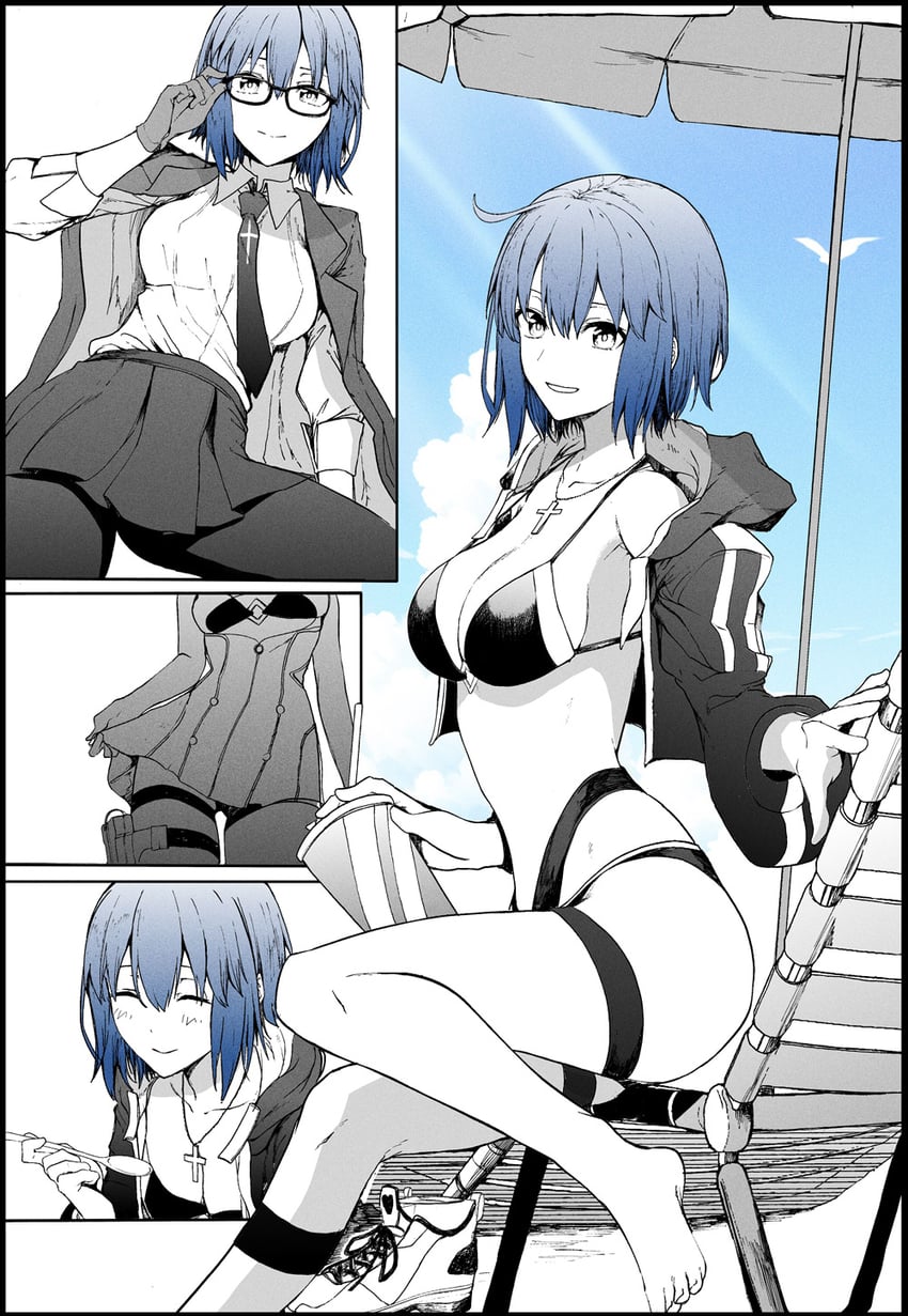 ciel, mysterious executor c.i.e.l, and ciel-sensei (fate and 1 more) drawn by syatey