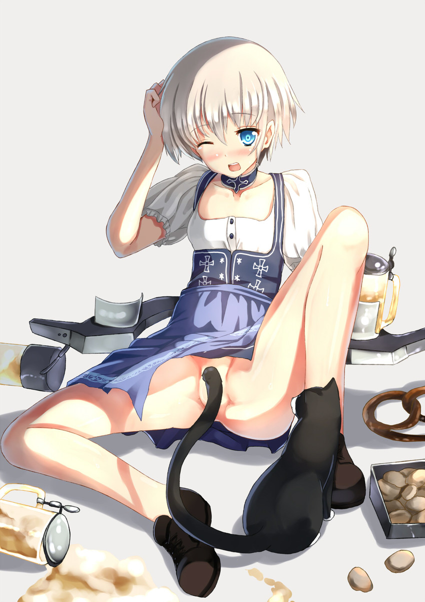 z1 leberecht maass and unsinkable sam (kantai collection) drawn by xephonia