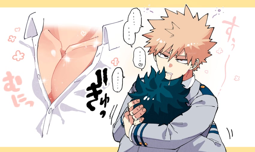 midoriya izuku and bakugou katsuki (boku no hero academia) drawn by yazaki_(yazakc)