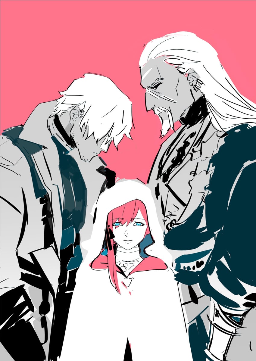 ryne waters, thancred waters, and ran'jit (final fantasy and 1 more) drawn by j.r._doyle