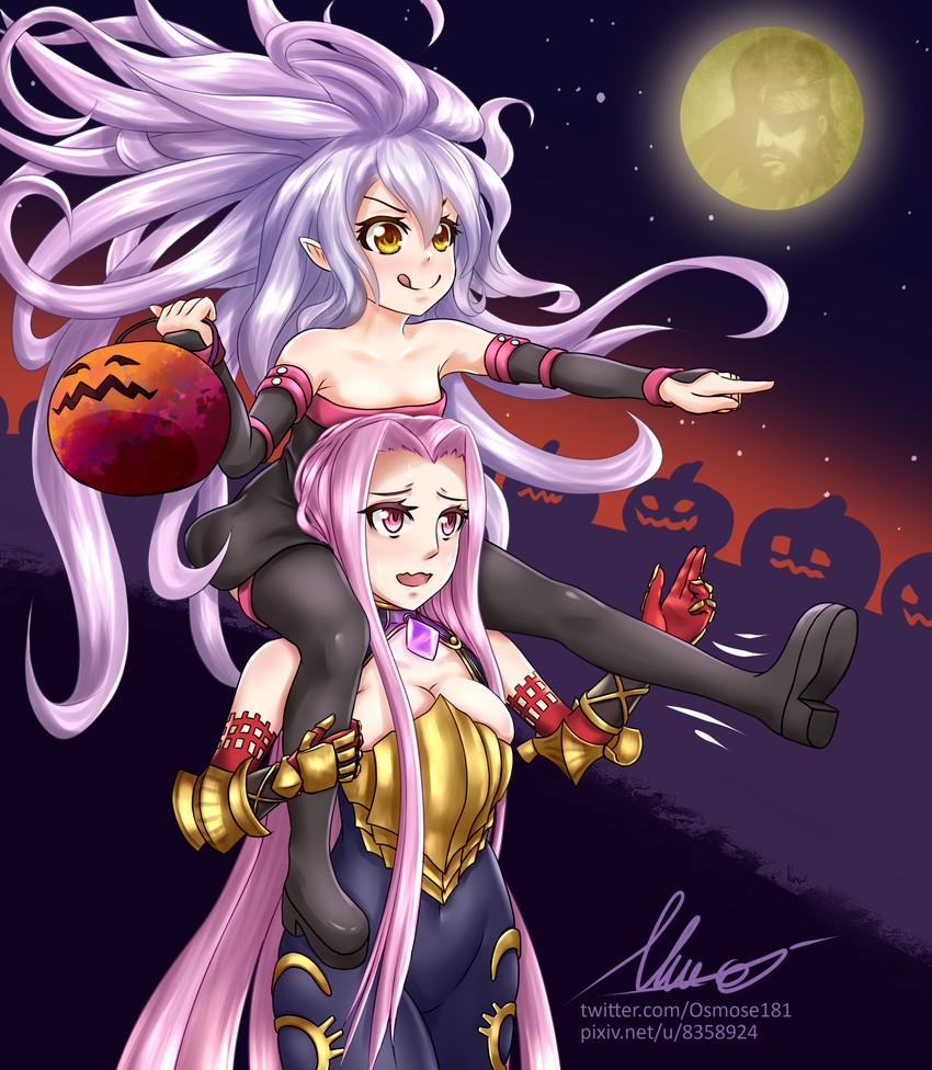 medusa and solid snake (fate and 7 more) drawn by nueos