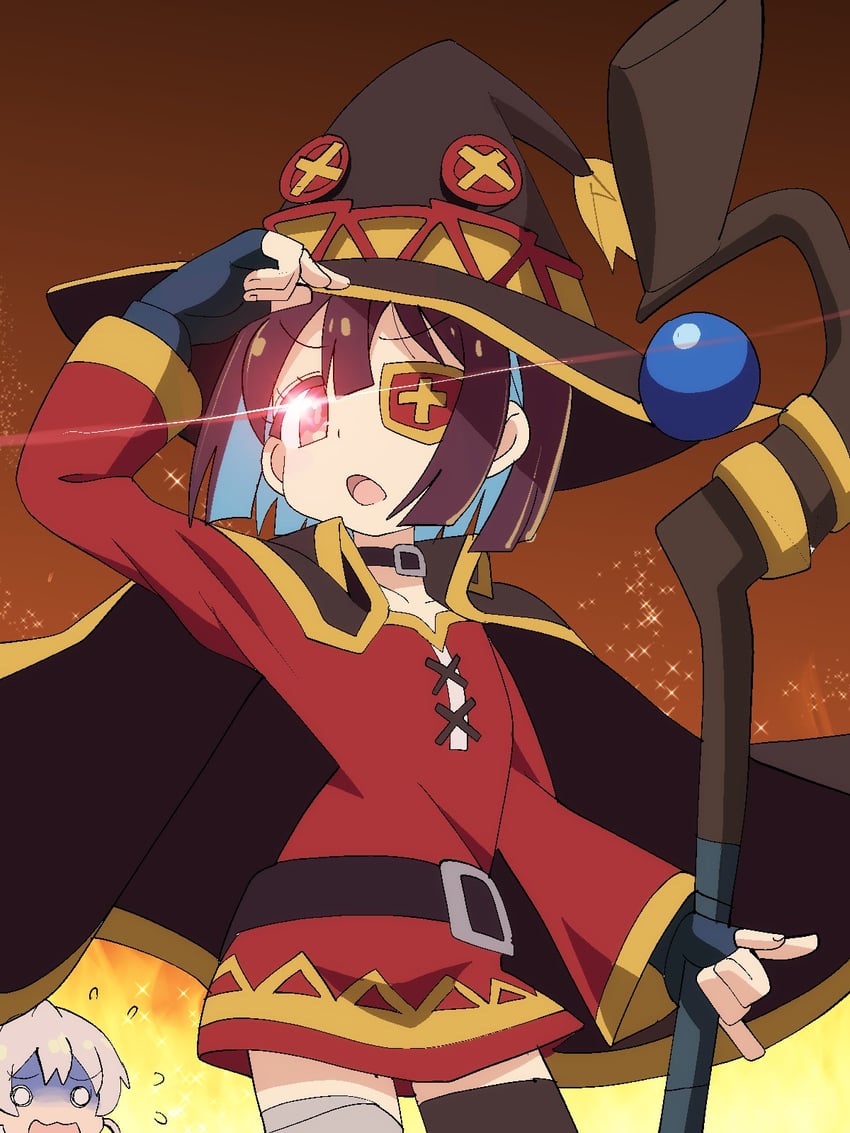 megumin, oyama mahiro, and hozuki momiji (kono subarashii sekai ni shukufuku wo! and 1 more) drawn by ximu_shilang