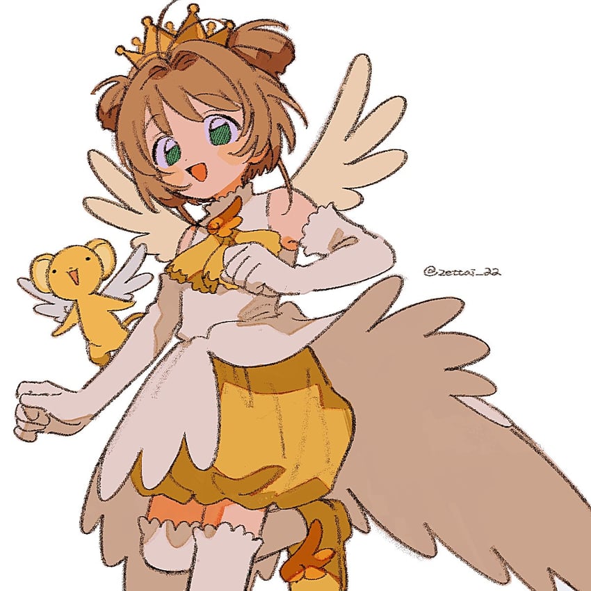kinomoto sakura and kero (cardcaptor sakura) drawn by zettai_22