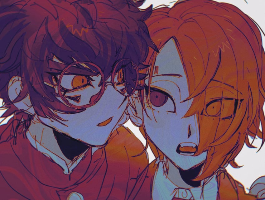 zilch alexander and yomi hellsmile (master detective archives: rain code) drawn by oishikunatte_shintoujou