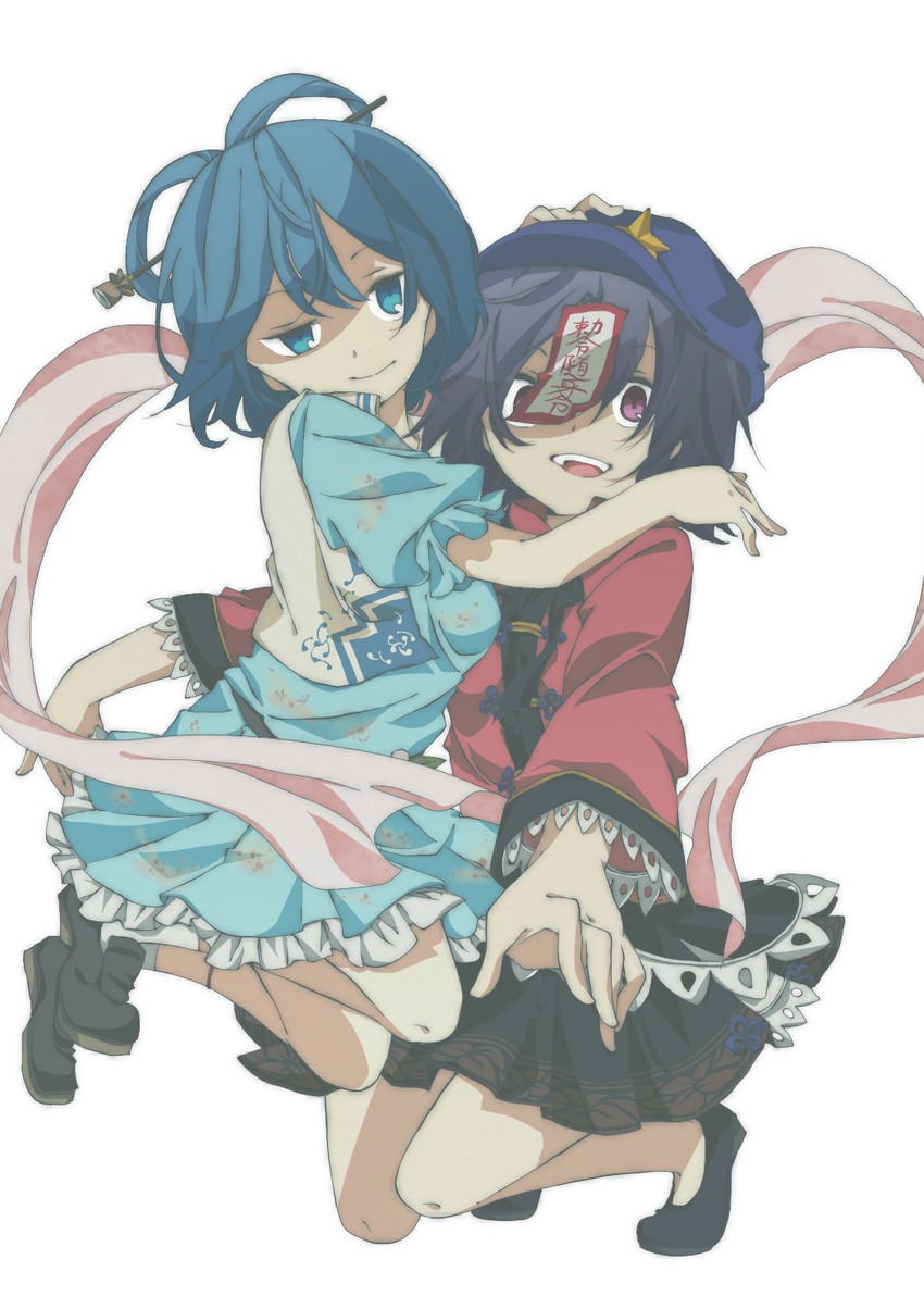 kaku seiga and miyako yoshika (touhou) drawn by henki_(orange)