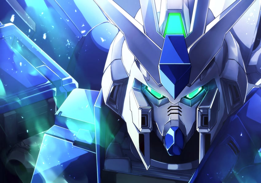 hi-nu gundam (gundam and 2 more) drawn by harii_(janib5kc)