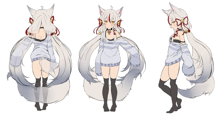 kamiko kana (indie virtual youtuber) drawn by xephonia