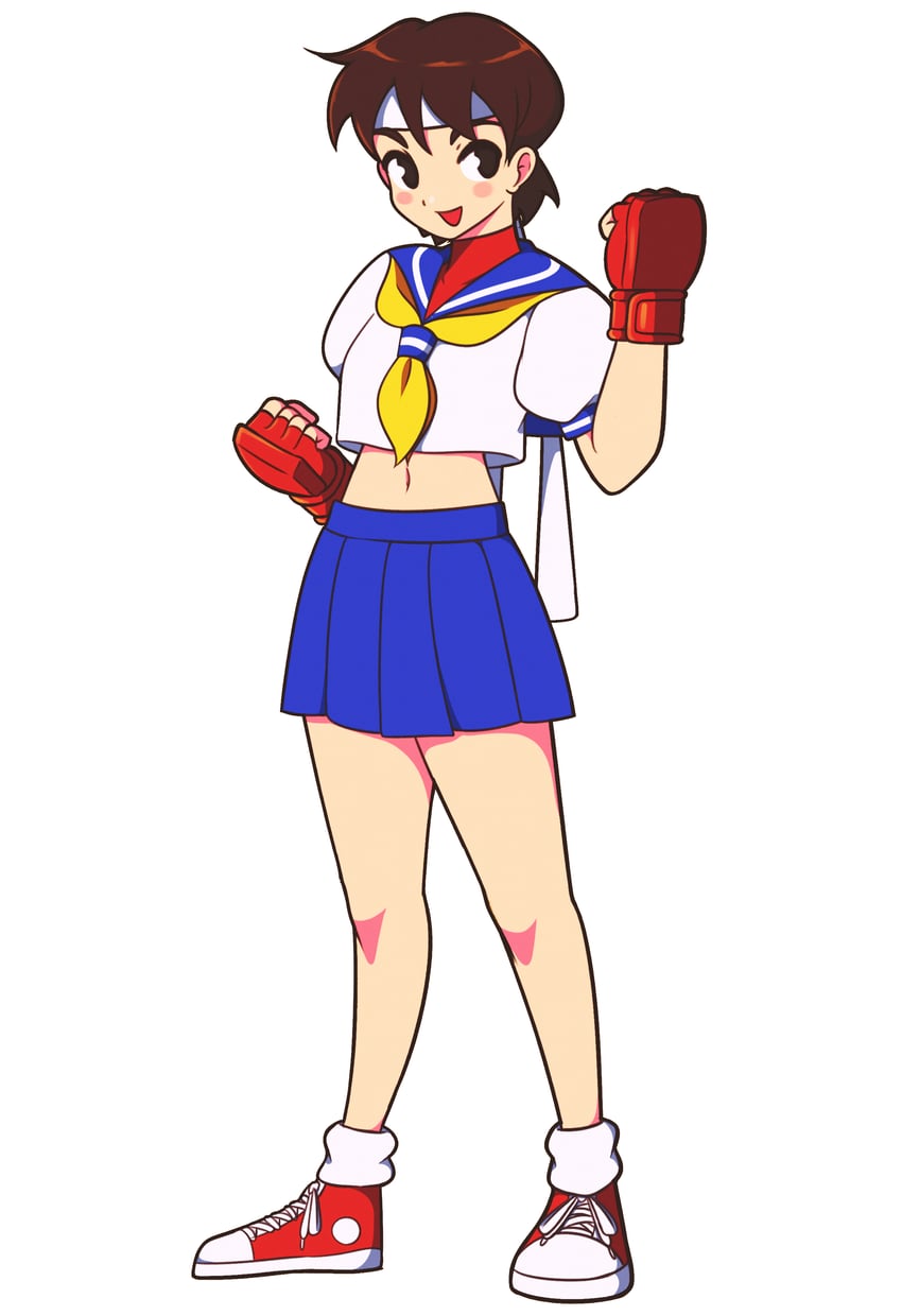 kasugano sakura (street fighter and 1 more) drawn by jeff_miga