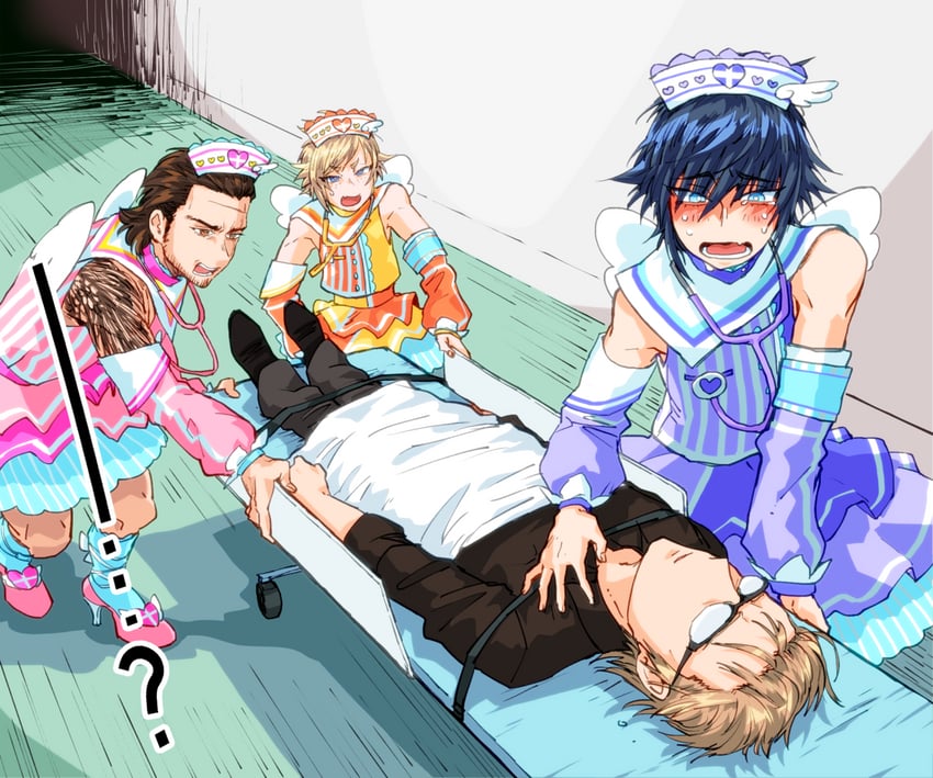 noctis lucis caelum, gladiolus amicitia, prompto argentum, and ignis scientia (final fantasy and 3 more) drawn by gedougawa