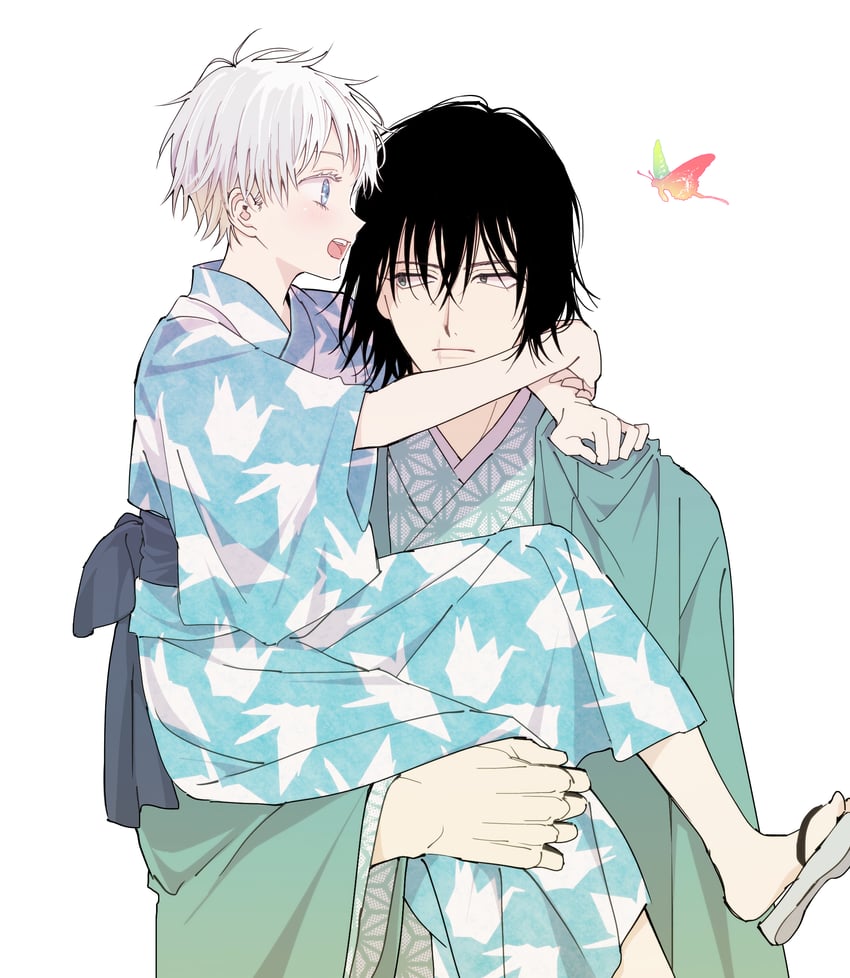 gojou satoru and fushiguro touji (jujutsu kaisen) drawn by u_(r_k_g_k)