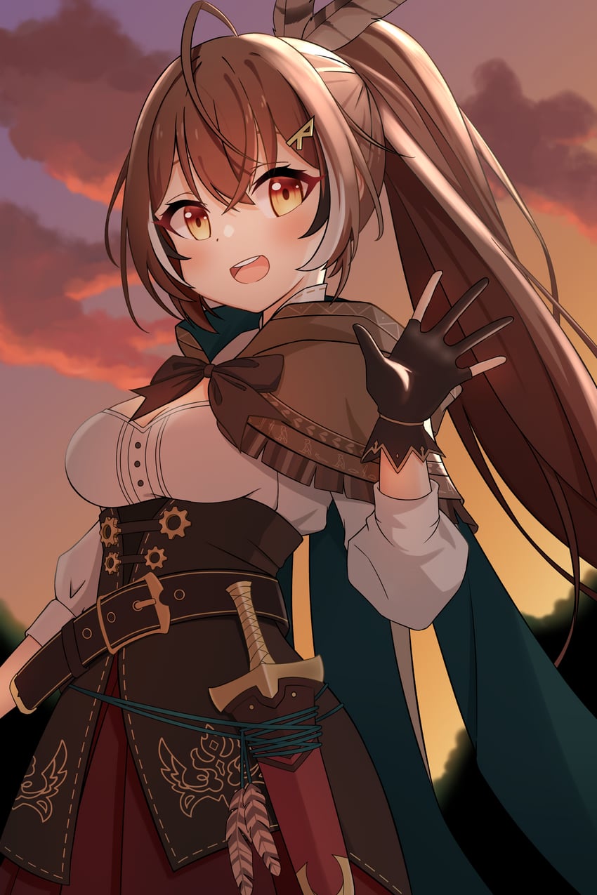 nanashi mumei (hololive and 1 more) drawn by bakedmonogamy