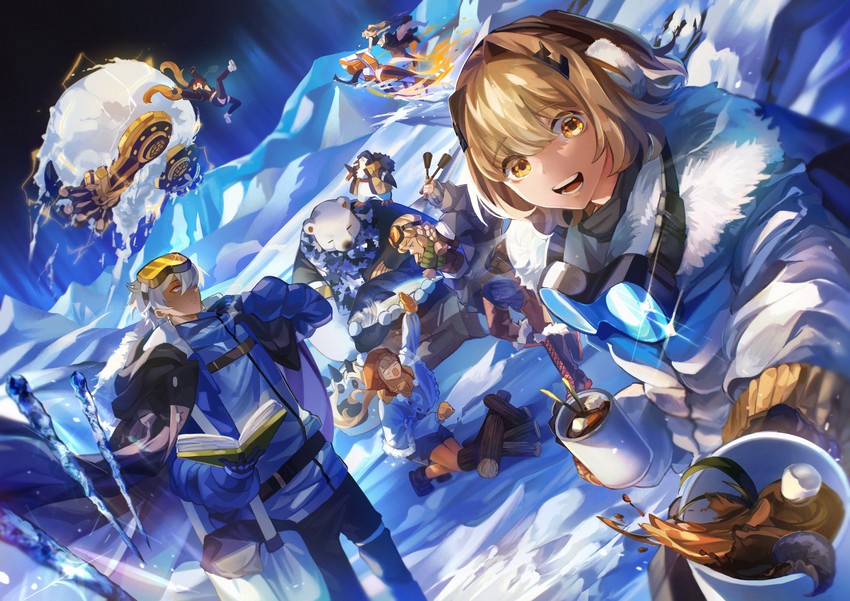 vice, gronru, maggie, joanie boom, corax, and 3 more (alchemy stars) drawn by yaoyaobae