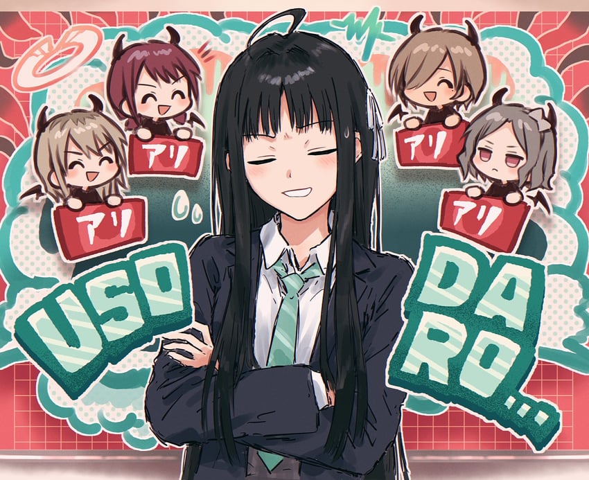 iseri nina, kawaragi momoka, awa subaru, ebizuka tomo, and rupa (girls band cry) drawn by bullfalk