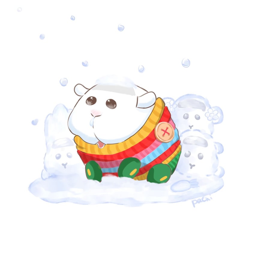 shiromo, abbey, and choco (pui pui molcar) drawn by pachi_(molpachimol)