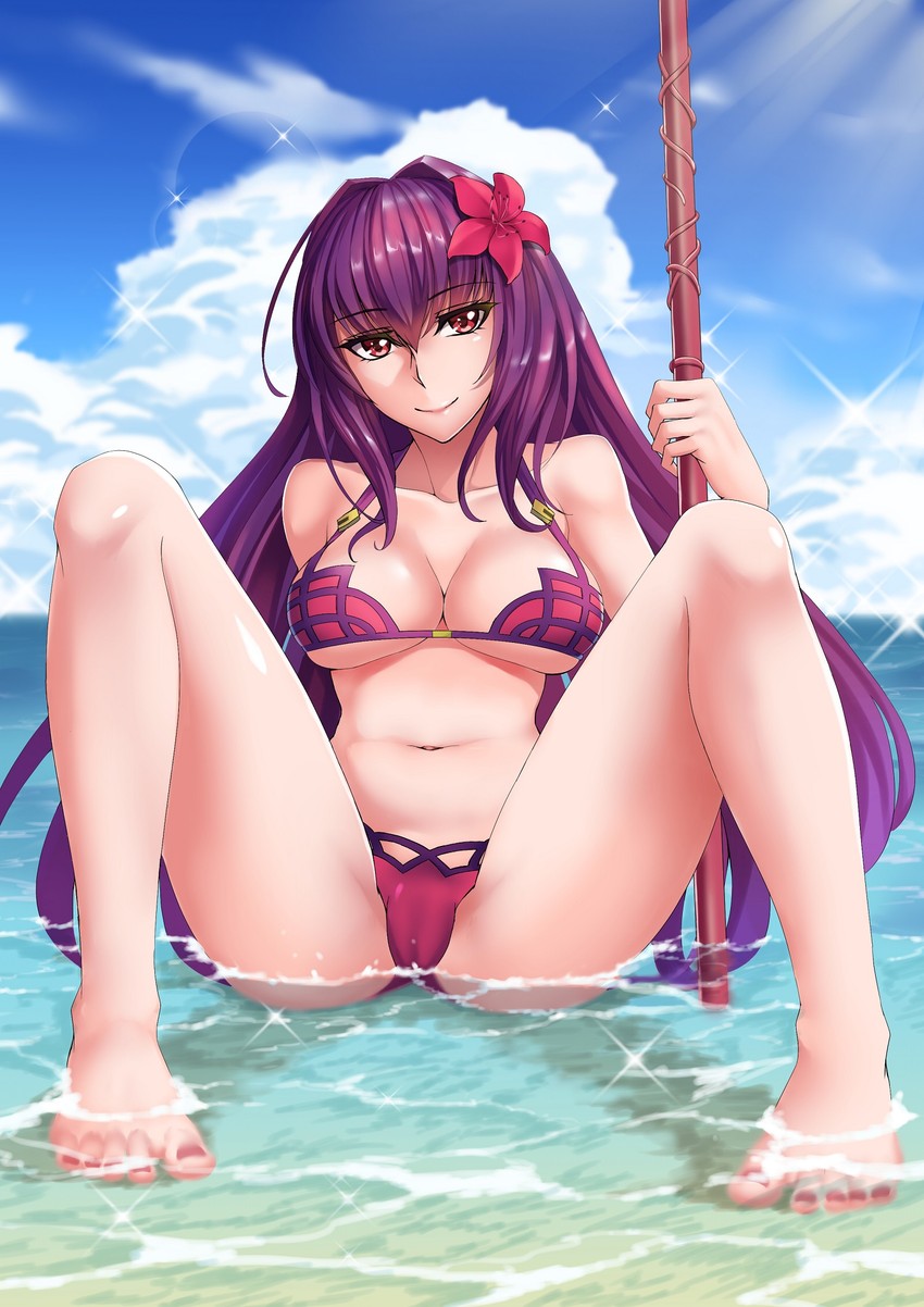 scathach (fate and 1 more) drawn by sakuya_(liao_kj)