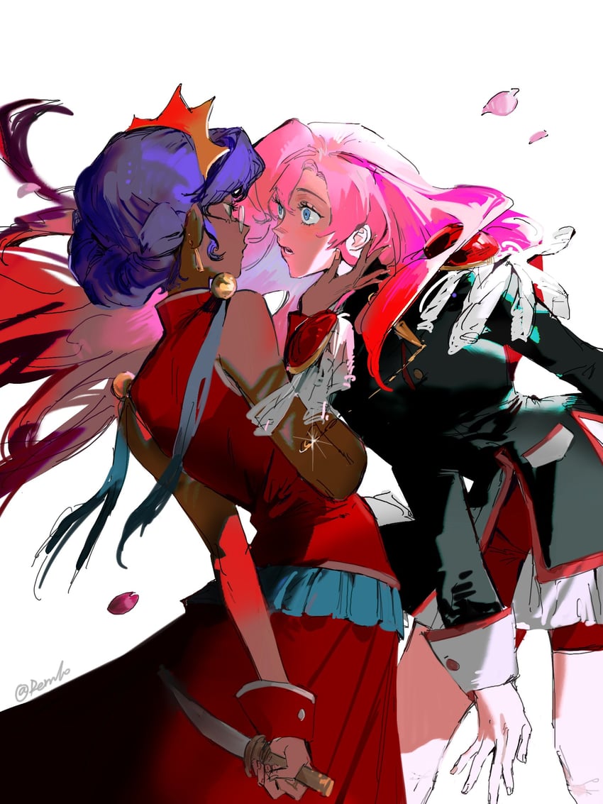 tenjou utena and himemiya anthy (shoujo kakumei utena) drawn by leiyezhongma1