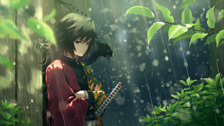 tomioka giyuu and kanzaburou (kimetsu no yaiba) drawn by rupinesu