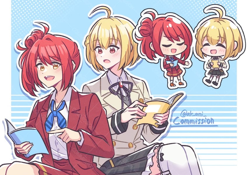 otori michiru and kano misora (shoujo kageki revue starlight and 1 more) drawn by akamirai