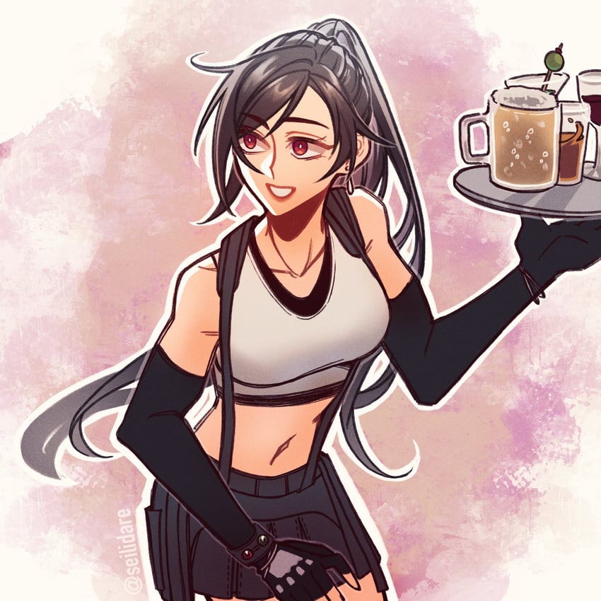 tifa lockhart (final fantasy and 2 more) drawn by seilidare